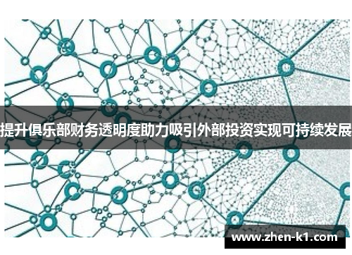 提升俱乐部财务透明度助力吸引外部投资实现可持续发展